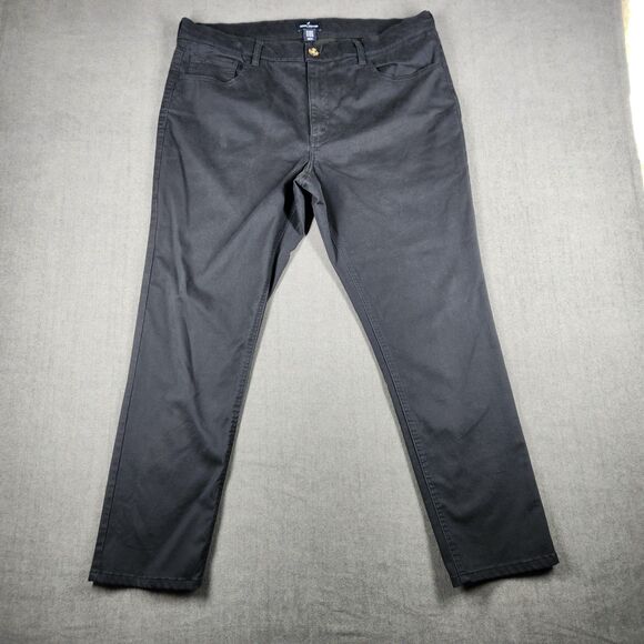 Daniel Hechter Paris Pants Chino Black Mens Straight Leg Mens Size 38x30 - Picture 1 of 10
